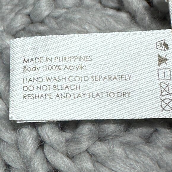 Michael Kors Beanie - Cable Knit Hat w/ Pom-Pom - Gray - Picture 5 of 6